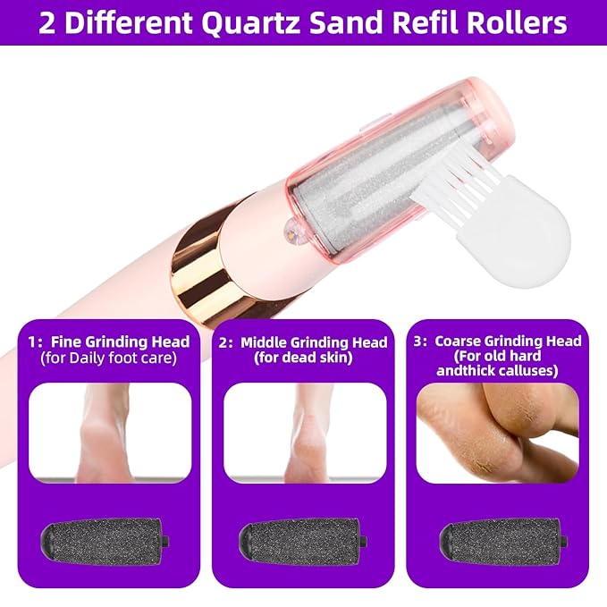 Electric Foot Callus Remover Lavender Foot Soak Salts set Callus Remover Pedicure Set includes 16 in 1 Foot Care Tools Foot File for Dead Skin Professional Pedicure Tools Two Replacement Roller Heads