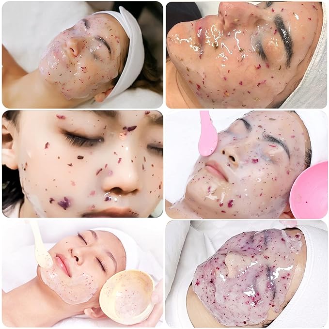 Jelly Mask for Facials Professional Skin Care - Rose Gel Peel Off Face Mask Skincare for Smooths, Hydrating Spa Esthetician Jelly Facial Mask, 7oz with Mask Tool