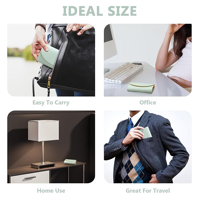 12 Set Manicure Set Bulk Mini Manicure Nail Clipper Kit 7 in 1 Stainless Steel Professional Nail Care Pedicure with Travel Portable Bag Grooming Kits for Women Men Home(Light Green)