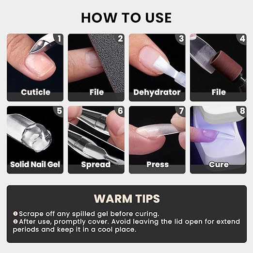 BTArtboxnails XCOATTIPS Builder Gel Top Coat and Gap-Filled Solid Nail Glue Set