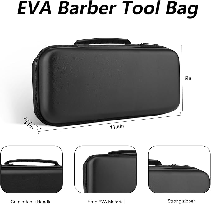 Mens Hair Clippers for Men, Electric Barber Clippers Set, Nose Hair Beard Trimmer, Hair Cutting Barber Clippers with Guards, T Liners Edgers Clippers for Mens (Black)