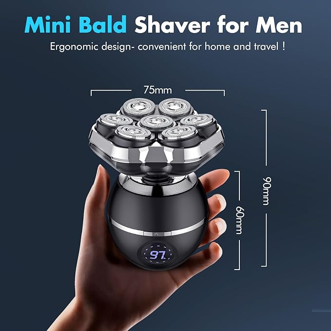 Head Shavers for Bald Men, 2025 Upgraded Magnetic Head Shaver, Waterproof Wet/Dry Bald Head Shavers for Men, 6-in-1 Shaving Kit Electric Shaver