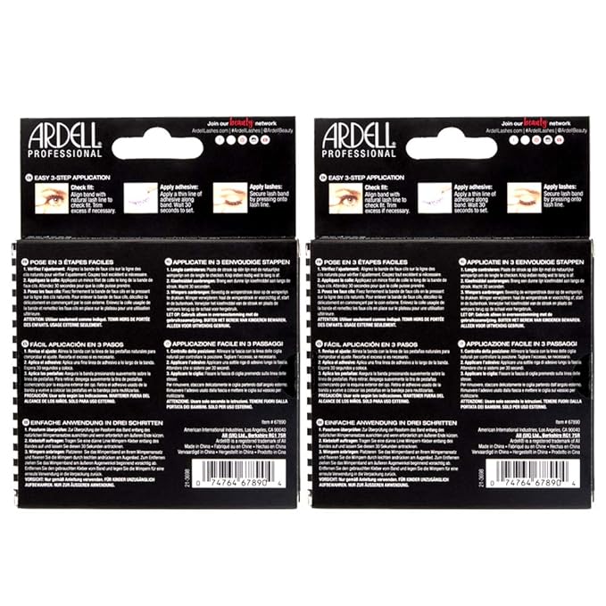Ardell Lashes Double Up 207 - Lightweight, Dramatic Full Volume False Eyelashes, 2 Pack