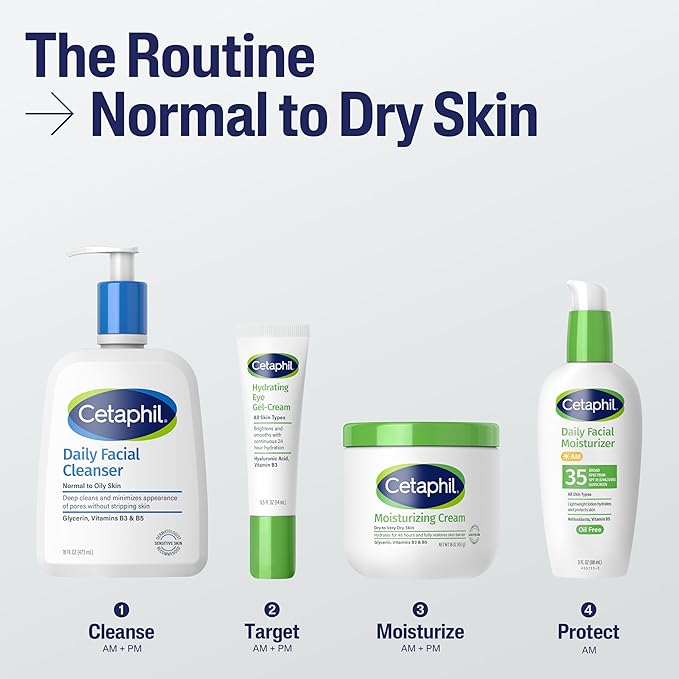 Cetaphil Face Wash, Daily Facial Cleanser for Sensitive, Combination to Oily Skin, 8 oz 3 Pack, Gentle Foaming, Soap Free, Hypoallergenic