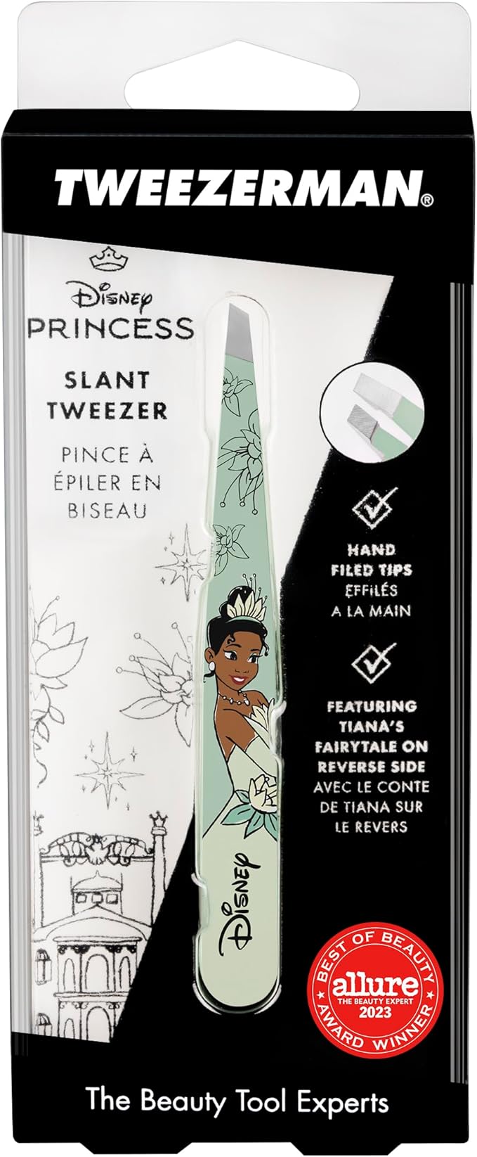 Tweezerman Tiana Slant Tweezer - Eyebrow Tweezers for Women and Men