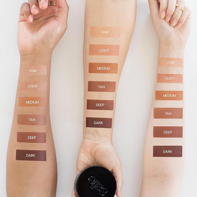 Saie Sun Melt Cream Bronzer - Buildable Balm Face Bronzer for Effortless Sculpting - Cream Contour Enriched with Vitamin C, Nourishing Skincare Ingredients & a Natural Finish - Deep Bronze (1 oz)