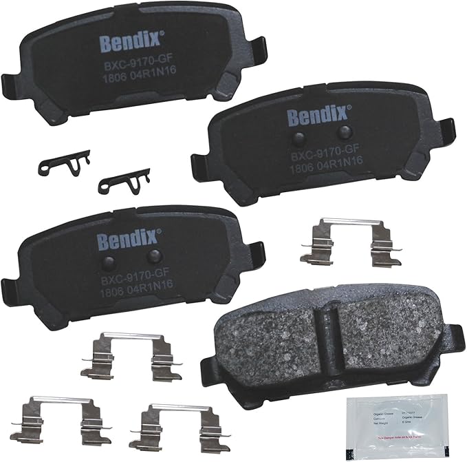 Bendix Priority1 CFC1806 Ceramic Rear Brake Pads for Chevrolet Colorado 2020-2015, GMC Canyon 2020-2015