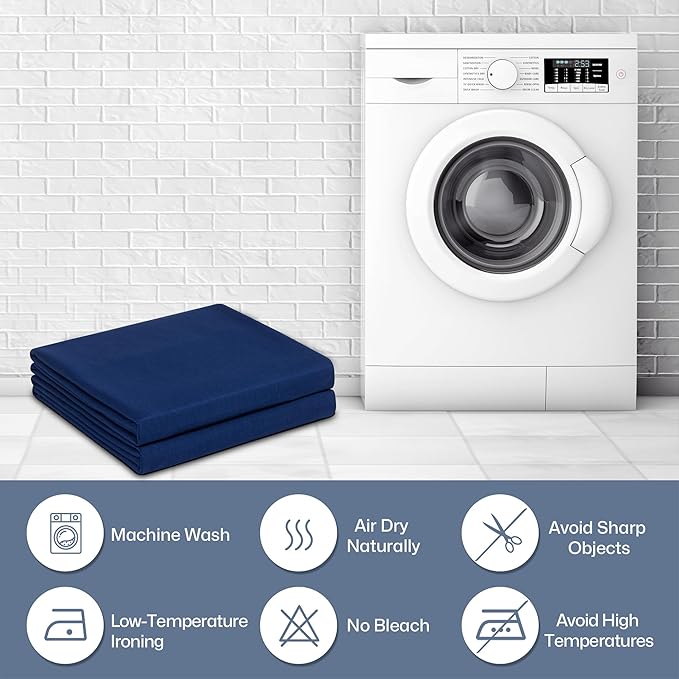 Lavisun Flat Sheets 2 Pack,Hotel Quality Flat Bed Sheets,Brushed Microfiber Bed Sheets, Bulk Sheets for Massage, Home, Dorm (Navy Blue,King)