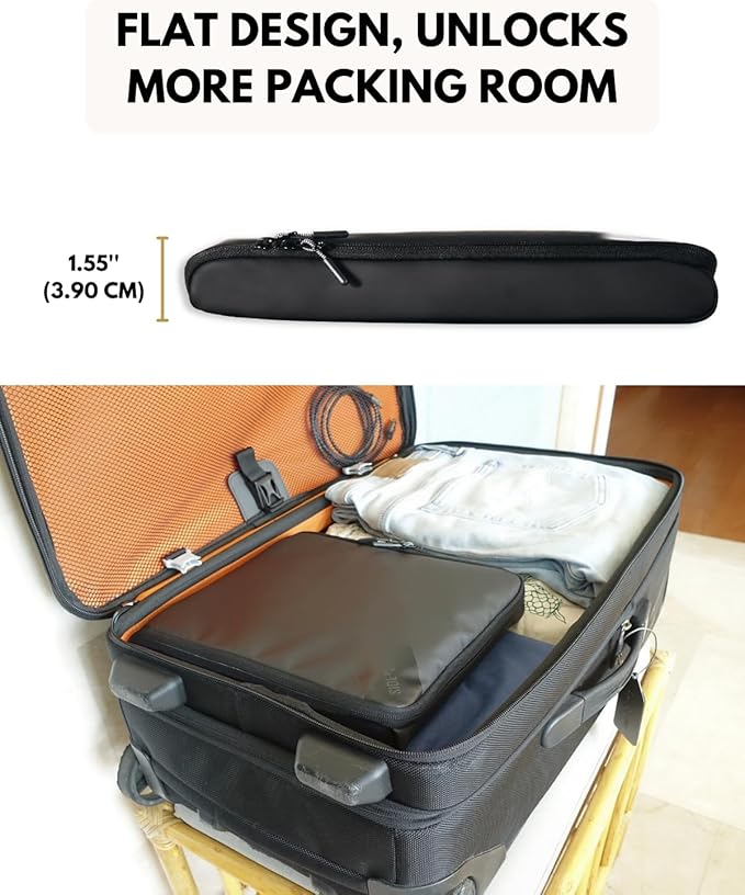 Flat Toiletry Bag for Travel. Slim Dopp Kit Organizer for Men. Hanging Mens Shaving Case with Detachable Pouches. TSA Approved. Size 11.02 x 8.46 x 1.57 inches (28 x 21.5 x 4 cm)