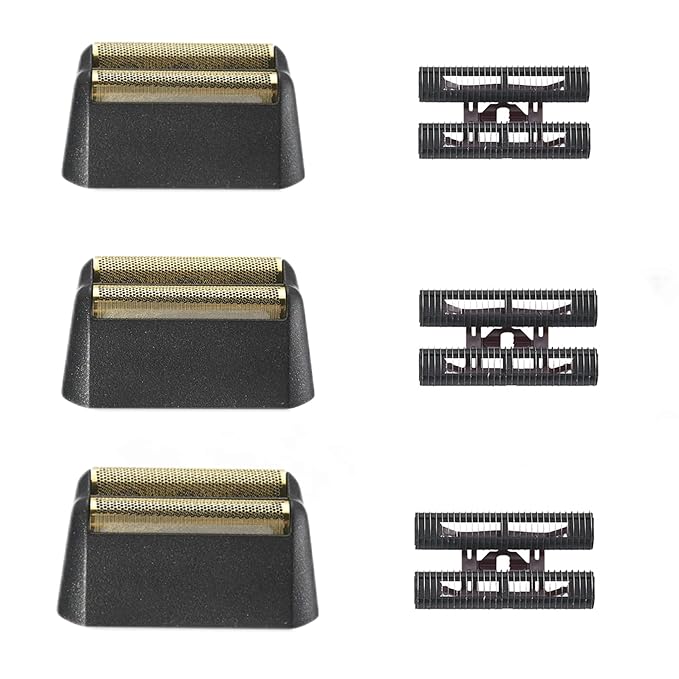 3 Pack Professional Shaver Shaper Replacement Super Close Gold Foil and Cutter Bar Assembly, Super close Shaving for Professional Barbers and Stylists,Compatible with Wahl 5