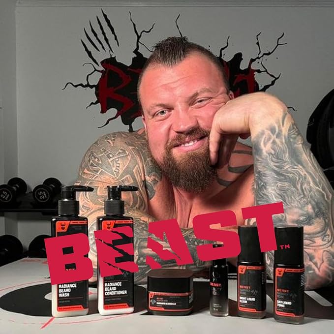 The Beast Line Cologne for Men by Beard Struggle - 6x Longer Than Traditional Colognes - Ragnarok Rising Eddie Hall Beast Line - Signature Edition - Mens Cologne, 15 mL Glass Roller Bottle