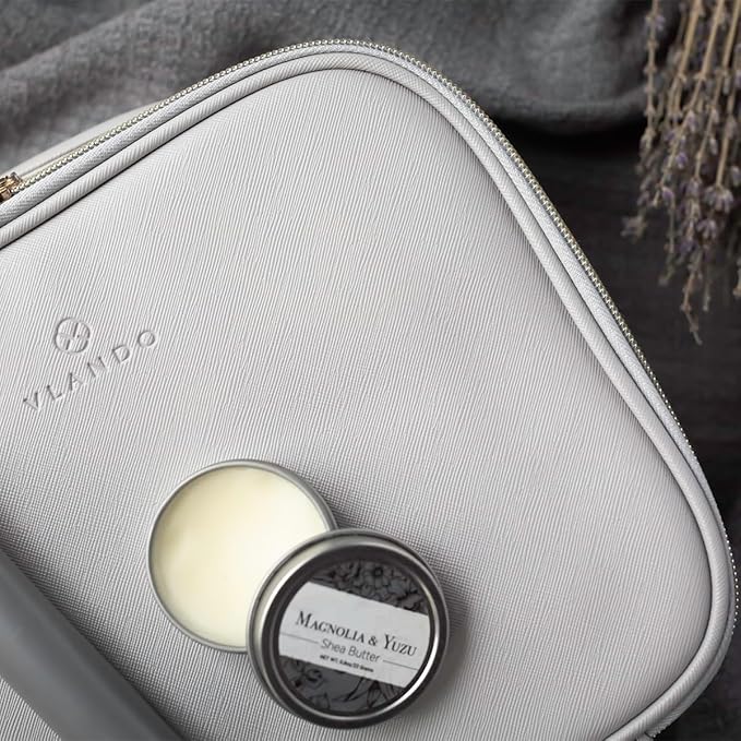 Vlando Toiletry Bag, Large Wash Bag, Travel Cosmetic Make-up Bag, Multi-compartment with Dividers for Cosmetics Makeup Brushes Toiletry Jewelry Accessories, Grey