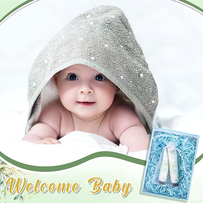 48 Sets Baby Shower Hand Cream Bulk Sage Greenery Baby Shower Favors Bridal Thank You Hand Cream for Guests Travel Size Lotion with Organza Bags