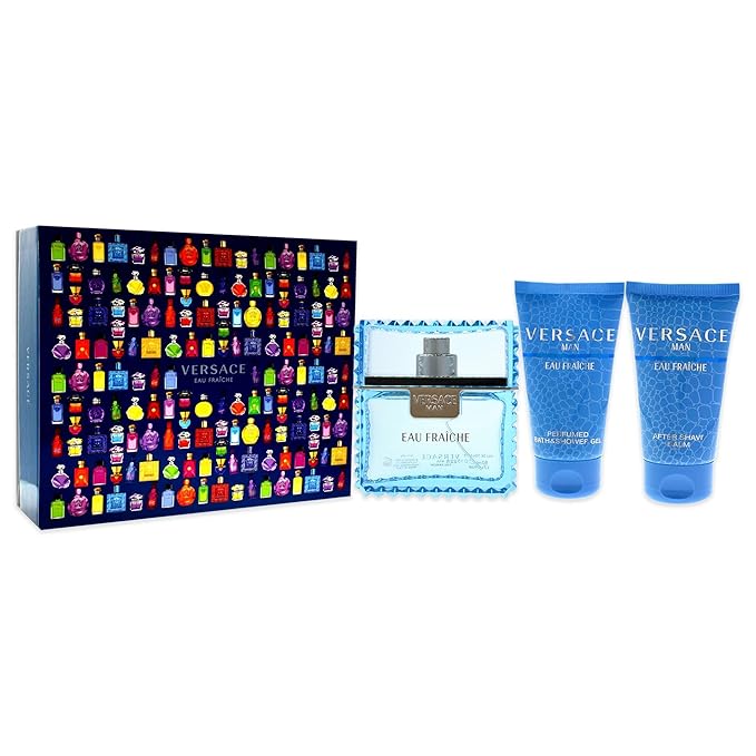 Versace Man Eau Fraiche Fragrance Set, 3 Count
