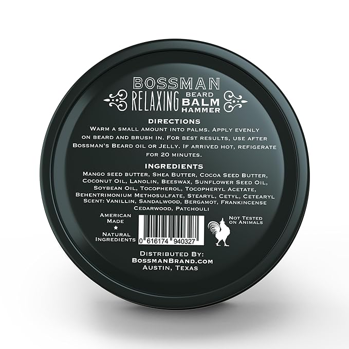 Bossman Relaxing Beard Balm for Men (Magic Scent) – Tames, Relaxes, Thickens & Softens for Ultimate Beard Care – Made in USA