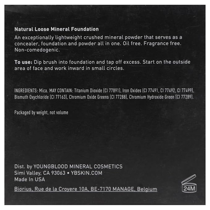 Natural Loose Mineral Foundation - Mahogany by Youngblood for Women - 0.35 oz Foundation