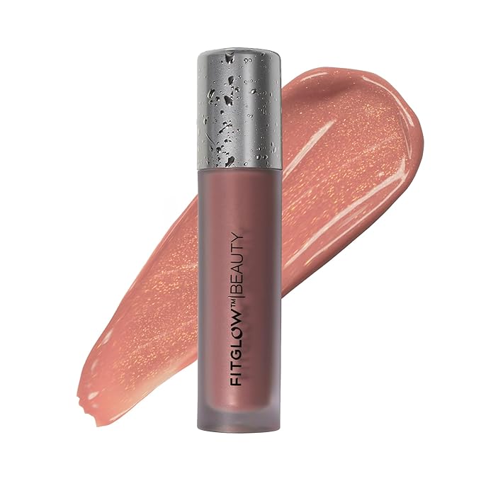 FITGLOW Beauty - Lip Colour Serum | Vegan, Woman-Owned Clean Beauty (Buff Pearl - Earthy Neutral Nude with Shimmer)
