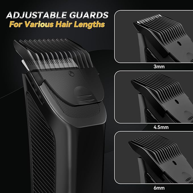 VIKICON 2-in-1 Manscape Trimmer & Shavers for Men: No-Nick Full Body Electric Razor for Pubic, Balls, Back Hair w/Dual-Head Trimmer & Foil Blades - Waterproof Groomer Kit w/Light, Travel Lock & Pouch