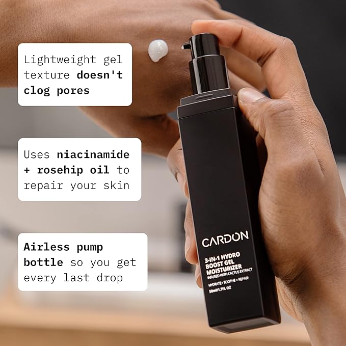 Cardon Anti-Aging Face Moisturizer, Korean Skincare Hydro Boost Gel, Ultra Light Face Cream to Even Skin Tone Overnight, Healing Cactus Extract, Reduce Wrinkles, Repair Acne Scars (2 CT)