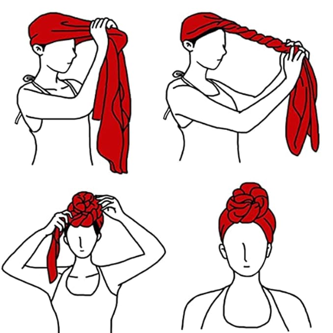 12 Pieces Head Wrap Scarf Stretch Jersey Turban Extra Long Ultra Soft Urban Headwraps for Women Solid Color African Headwear Headband Tie Wholesale Set02