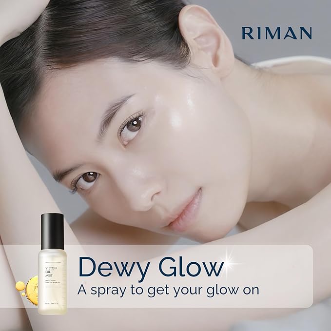 Riman Incellderm Vieton Oil Mist 50ml | Bi-Phasic Hydration with Camellia Seed Oil & Seaberry Water | Korean Skin care Mist for Moisture & Balance| Natural Facial Spritz Moisturizer
