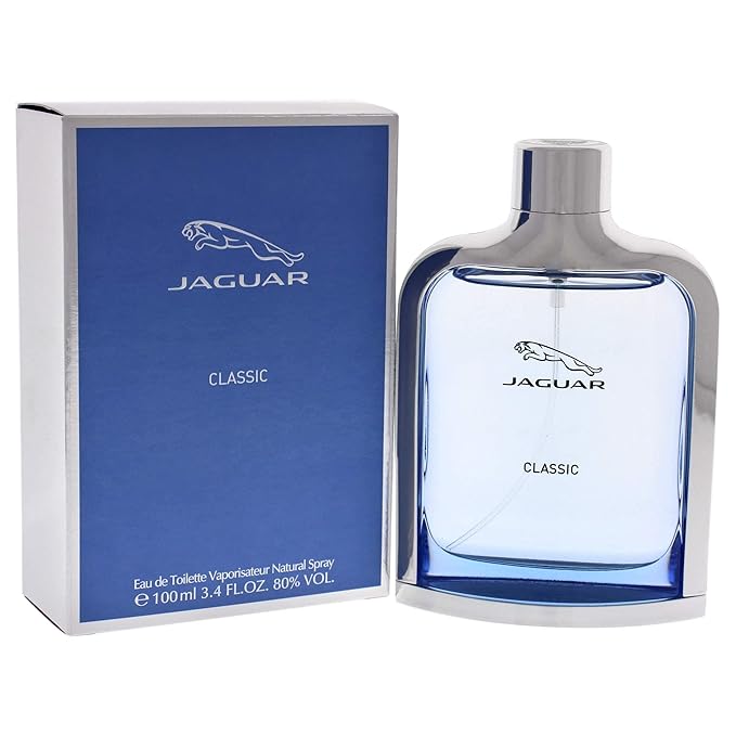 Jaguar Classic Blue for Men Eau de Toilette Spray, 3.4 Ounce (Pack of 2)