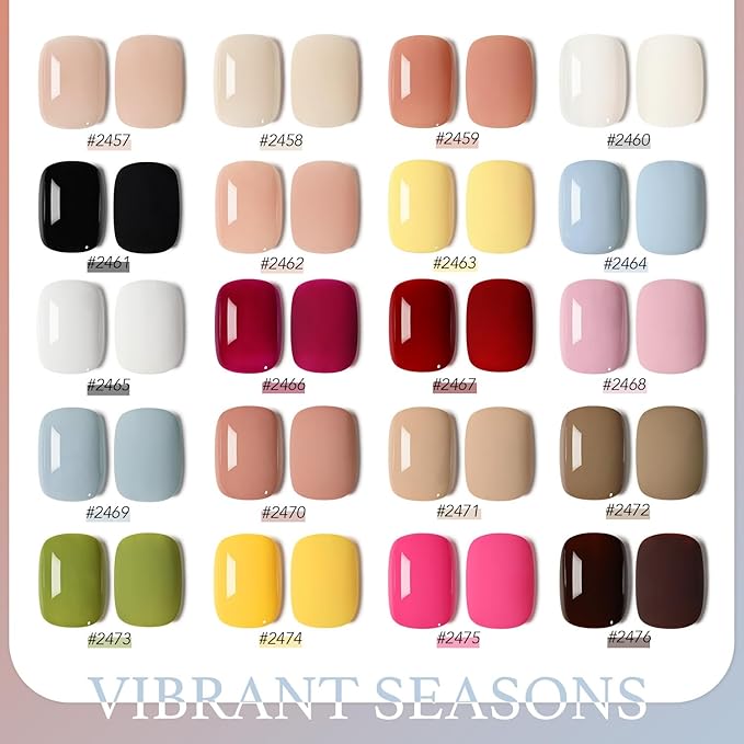 GAOY 23 Pcs Gel Nail Polish Kit, Red Blue Green Jelly Colors All Seasons Set with Glossy & Matte Top Coat and Base Coat for Nail Art Home DIY Gel Kit