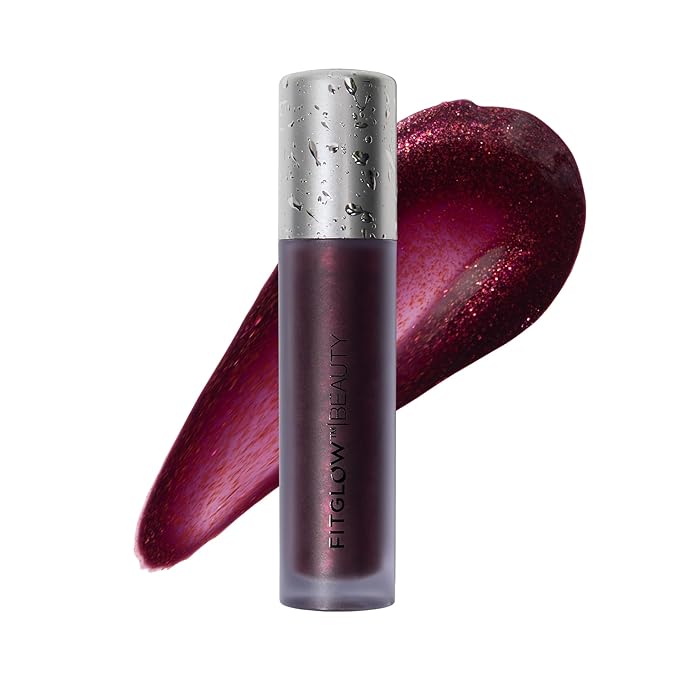 FITGLOW Beauty - Lip Colour Serum | Vegan, Woman-Owned Clean Beauty (Jam - Blackberry Shimmery Sheer)