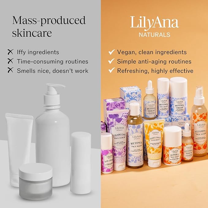 LilyAna Naturals Eye Cream for Dark Circles and Puffiness, Under Eye Cream for Wrinkles and Bags, Anti Aging helps Improve Dryness; for Sensitive Skin (1.7 Ounce, Pack of 2)