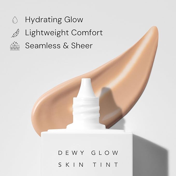 THANK YOU FARMER Dewy Glow Skin Tint, Long-Lasting Tinted Moisturizer, Light coverage, Vitamin B3, Niacinamide, Adenosine, Korean Beauty Dermatologist Tested, Tan, 1.75 fl oz