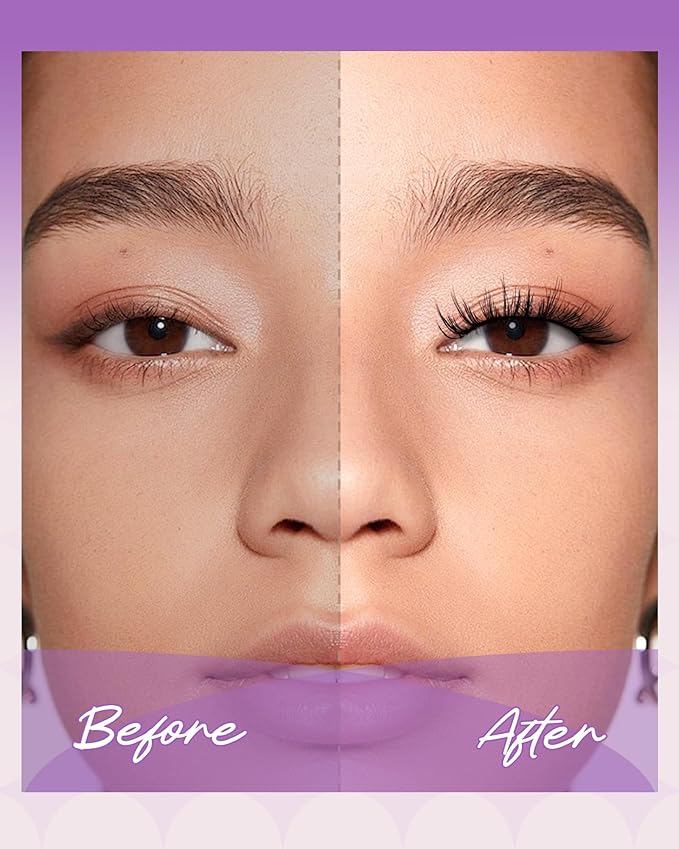 BEYELIAN Magnetic Eyelashes, Soft Natural Look Magnetic Lashes Kit, Magnets False Eyelashes with Applicator Reusable No Glue Needed Eyelashes Kit Easy to Wear and Remove (1 Pair,SME011)