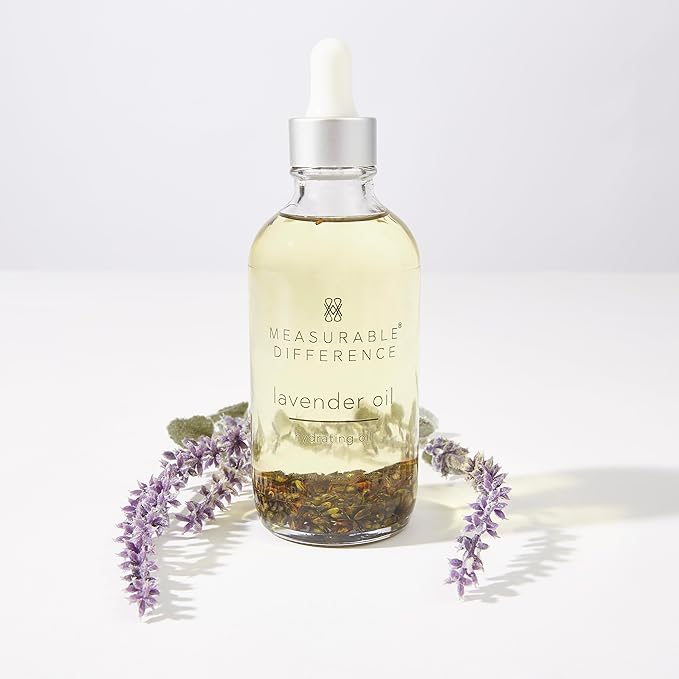 Measurable Difference Lavender Hydrating Oil for Face & Body, 4 oz - Peaceful and Calming Blend to Soothe and Hydrate Skin