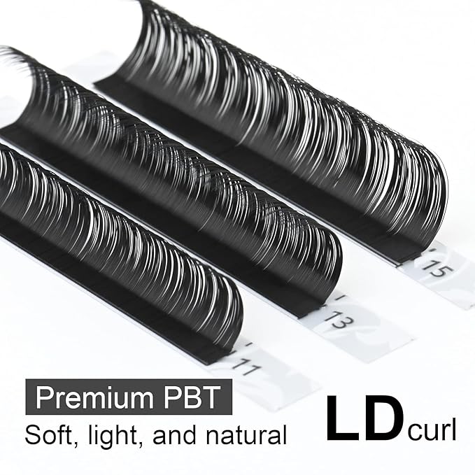 NAGARAKU Eyelash Extensions Individual Lashes 0.12 LD curl 7-15mm Mix Classic Faux Mink 16 rows Matte Black Soft Natural