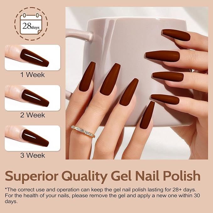 Lavender Violets 49 Pcs Gel Nail Polish Set, 45 Colors Gel Polish U V Nail Kit with Glitter Glossy Matte Base and Top Coat Set for Home Salon Manicure A906