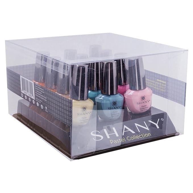 SHANY Nail Polish Set - Nail Lacquer Quick Dry, Full Size, Vibrant, Colorful, Trendy, Semi Glossy, Shimmery, Matte Nail Polish Set - 12 Colors - Pastel Collection