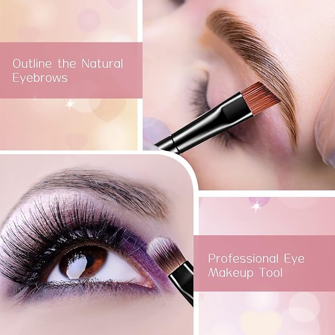 250 Pieces Disposable Eyebrow Brushes Makeup Brush Set, 100PCS Angled/Round Eyebrow Brushes 50PCS Double-End Eyeshadow Brushes, 100PCS Lip Brushes for Women Girls Salon Beauty Cosmetic Make up Tool