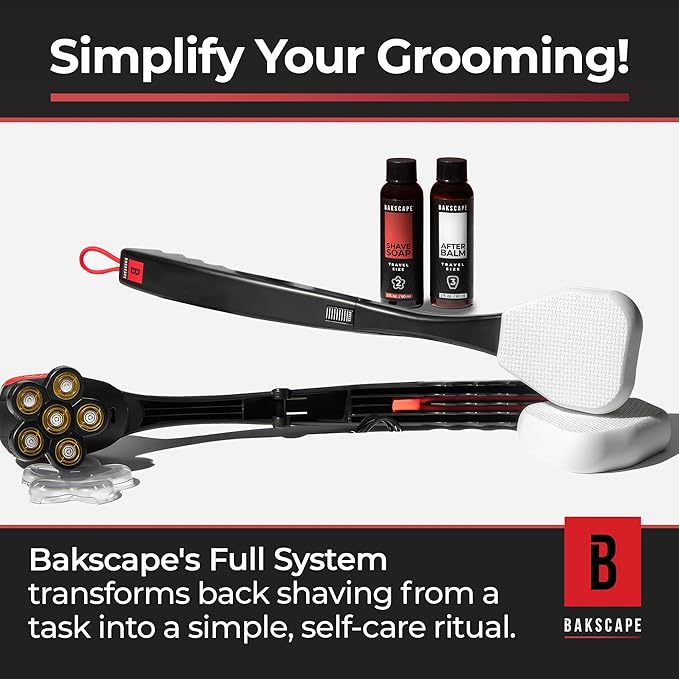 Bakscape 2oz Shave Soap & After Balm Set, Moisturizing Shave Soap for Smooth Shaves, Cool & Refreshing Post-Shave Care, Formulated for Use with Bakscape 2.0, Includes Shave Soap & After Balm, 2oz