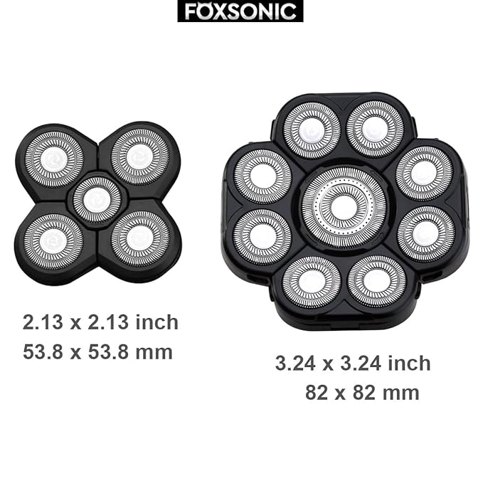 Upgraded 9 Blade Body Shaver Replacement Heads for Many Brands Electric Razor