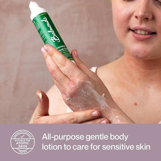 Balmonds - Intensive Hand Cream - 1.8oz. (50ml) - 100% Natural Hand Lotion For Dry Hands - Fragrance Free - Vegan & Cruelty Free - All Skin Types