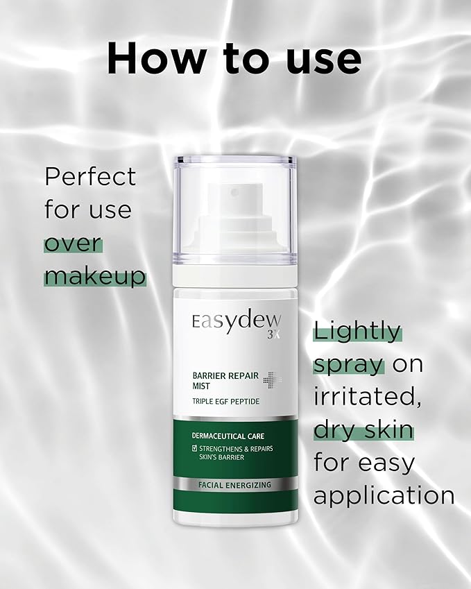 EASYDEW Barrier Repair Mist - Advanced Protective, Moisturizing and Revitalizing Face Spray for Enhanced Skin Barrier Health with EGF Peptide, Hyaluronic Acid, Collagen, 2.02 fl.oz.