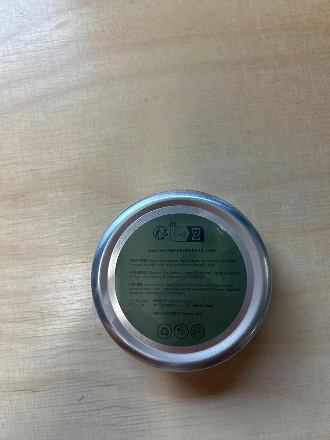 Striking Viking Beard Balm for Men – Light Hold, Cedar, 2 Oz - Leave-in Beard Conditioner with Shea Butter, Tea Tree, Argan & Jojoba Oils - Smooth, Shape, Moisturize & Soften Coarse, Dry Facial Hair