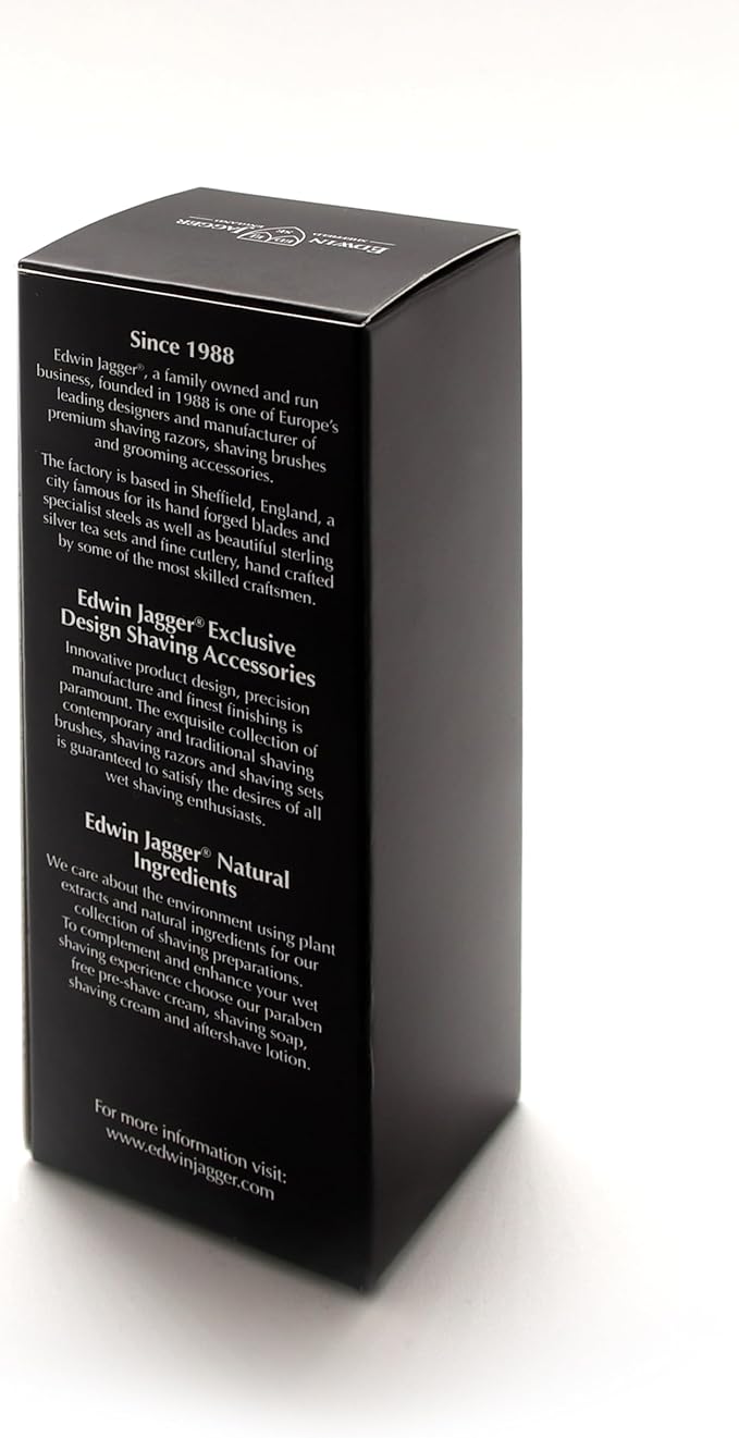 Edwin Jagger 81P36AMZ Classic Badger Shaving Brush for Shaving Cream or Soap for Men (Black)