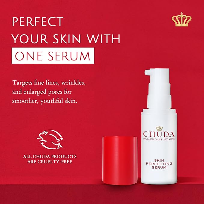 Chuda Skin Perfecting Serum - 30ml Hydrating Face Serum with 9.5% Alpha Hydroxy Acid (AHA) and Remedea Compound, Made in USA, Skin Renewal Glow, Daily Anti Wrinkle Anti-Aging Glowing