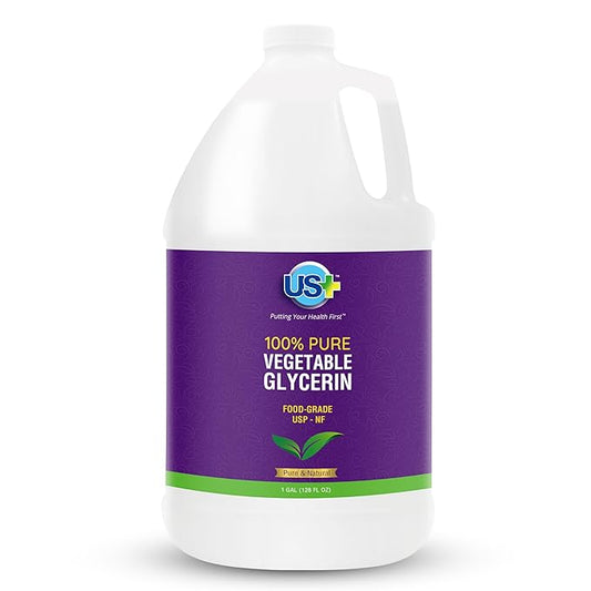 100% Pure Vegetable Glycerin - Pharmaceutical & Food Grade (USP) - Premium Quality All-Natural Moisturizer & Cleanser - For skin, hair, soaps & more (1 Gallon)