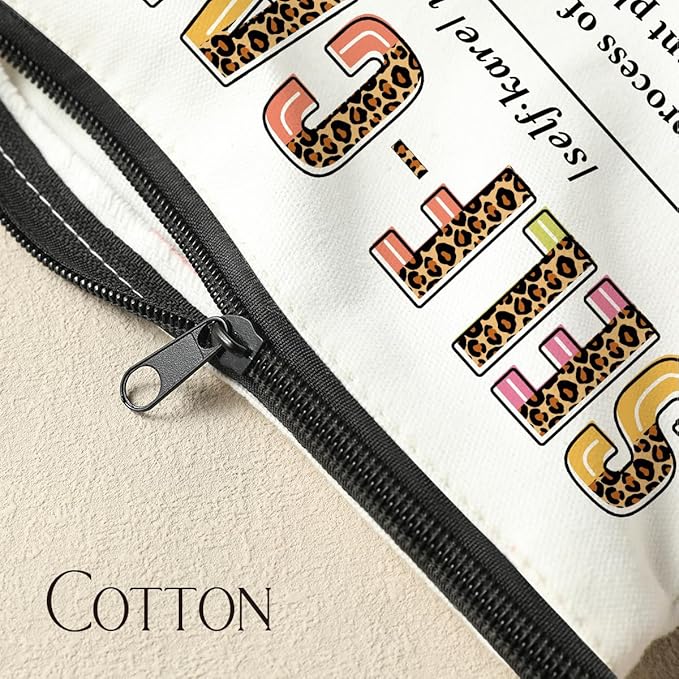 5 PCS Self Care Gifts Inspirational Gifts for Women Positive Affirmations Makeup Bag Motivational Gifts Encouragement Gifts for Women Female Sister Friend Christmas Cosmetic Bag Travel Toiletry Bag