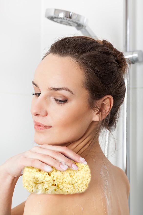 Real Natural Sea Sponges Multipack - 5pc Spa Gift Set in Premium Bag, Kind on Skin, for Bath Shower Facial Cleansing, Pamper Moms Brides Girlfriends & Teens (5 Pack Standard Packaging)