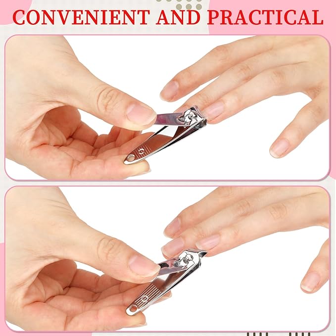 24 Set Manicure Kit Bulk Nail Clippers 7 in 1 Stainless Steel Grooming Nail Kit Employee Teacher Appreciation Gift Bulk Professional Pedicure Tool for Women Personal Care(Red)