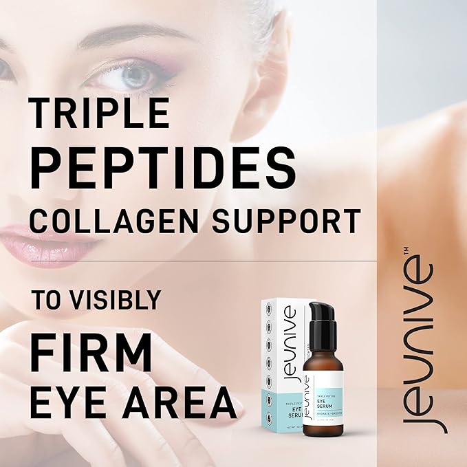 Deep Hydration Refreshing Triple Peptides Daily Eye Correction Serum | 48Hr Hydrating Delicate Eye Skin Area to Reduce Dark Circles, Puffiness, Fine Lines and Wrinkles, 1 oz (28g)