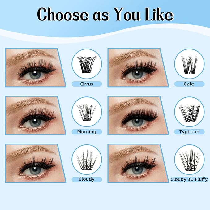 DIY Lash Extension Kit - Lash Clusters, Bond & Seal Overnighter, Sealer & Remover - DIY Eyelash Applicator