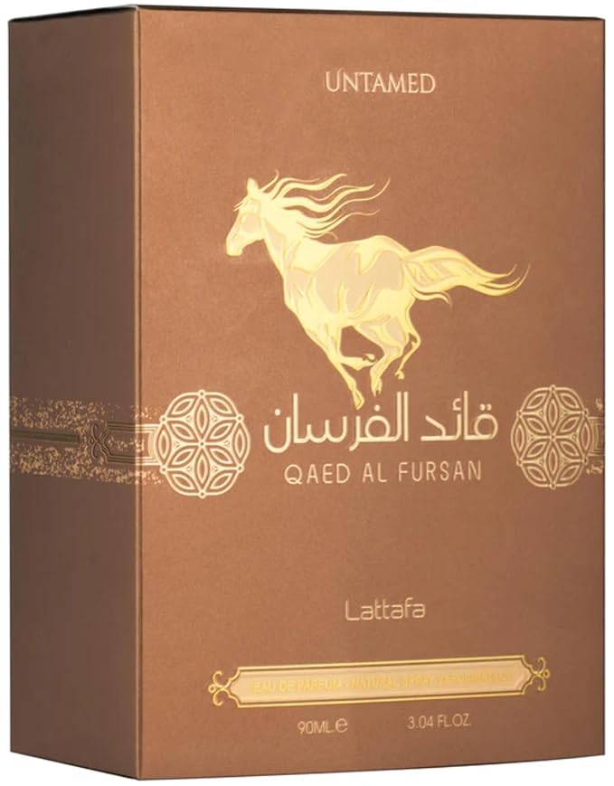 Lattafa Qaed Al Fursan Untamed - Sweet, Warm & Spicy, Amber, Aromatic - Eau De Parfum Long-Lasting Fragrance for Unisex, 3.04 Ounce / 90ml